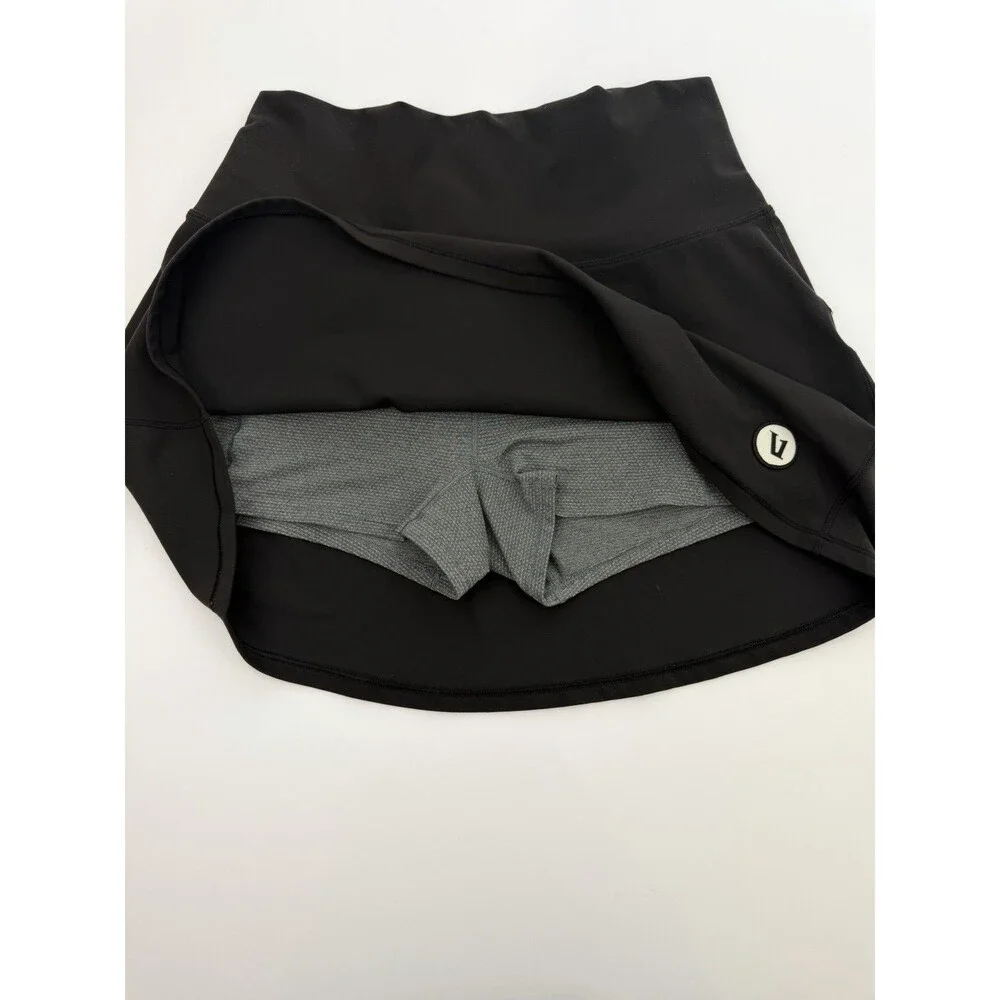 Vuori Womens Volley Skirt Skort XS Black Athletic Tennis Activewear Built-In Sho - Picture 4 of 7